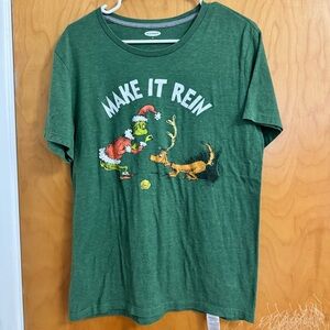 Old Navy Green Grinch Adult T-Shirt Size M